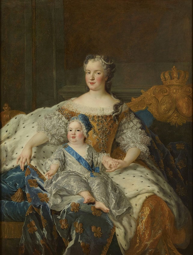 Marie Leszczynska et le dauphin, par Alexis Simon Belle (vers 1730)